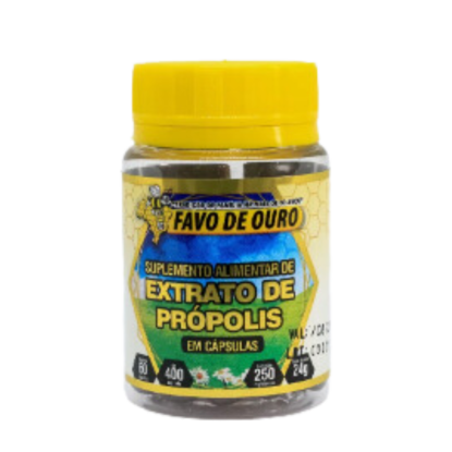 Extrato De Propolis Verde 60 Cápsulas Favo De Ouro